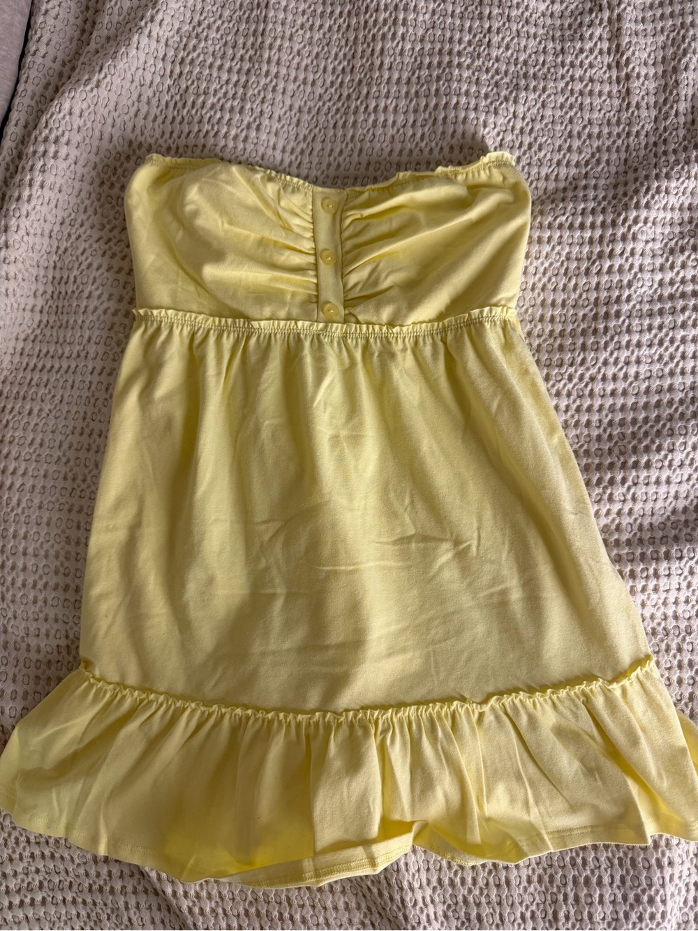 Strapless Yellow Sundress